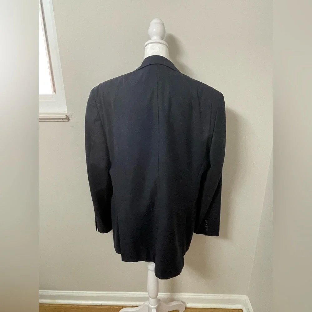 LAUREN Ralph Lauren Trim Fit 100% Wool Blazer 44R (22x31)‎ Dark Navy/Black